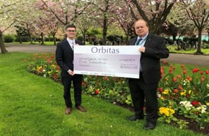 Charity receives £5,000 thanks to bereavement services